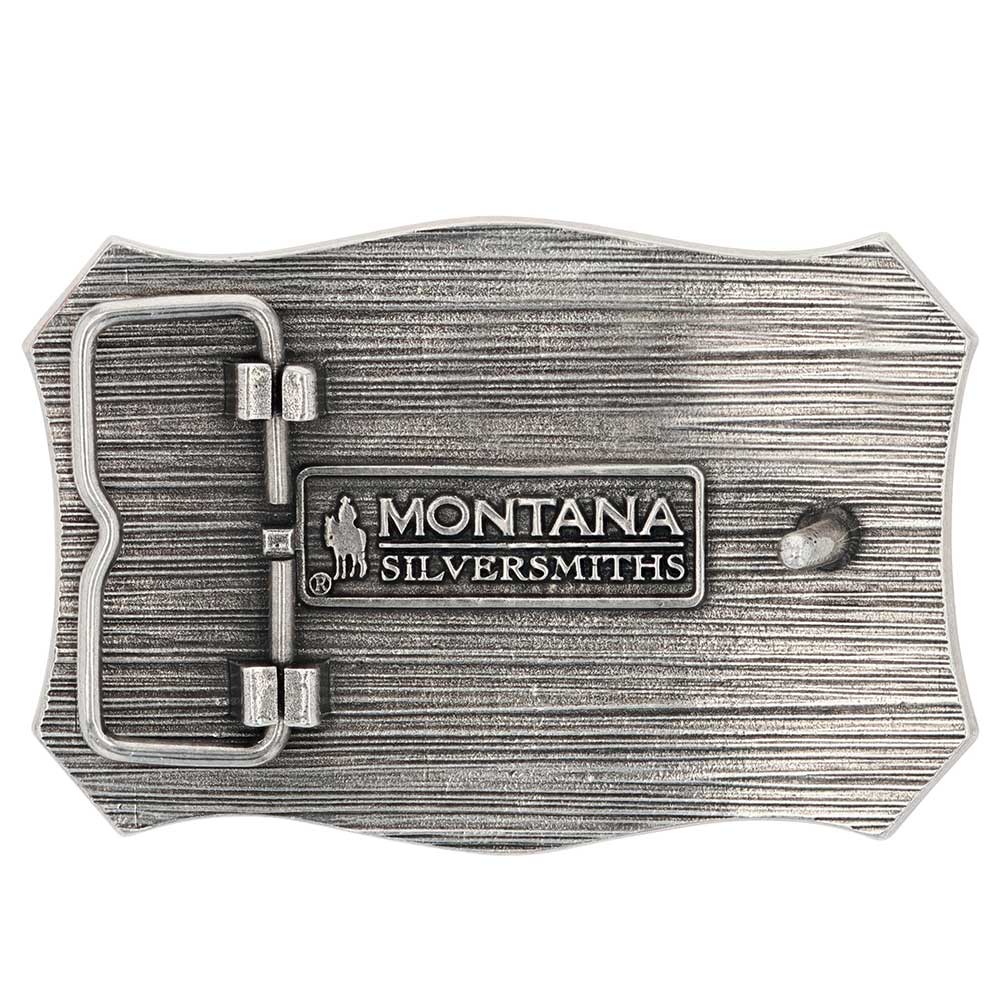 Attitude Longhorn Crest Filigree Attitude Belt Buckle