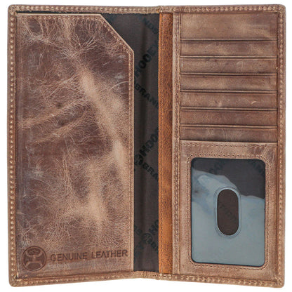 Hooey Dalton Smooth Brown with Stitching Rodeo Wallet