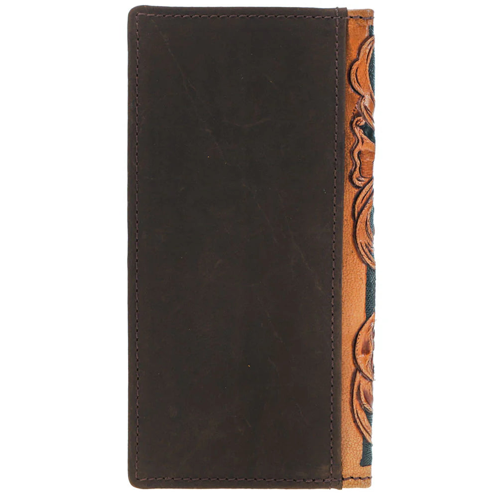 Hooey Gambler Tan Playing Card Embossed Rodeo Wallet