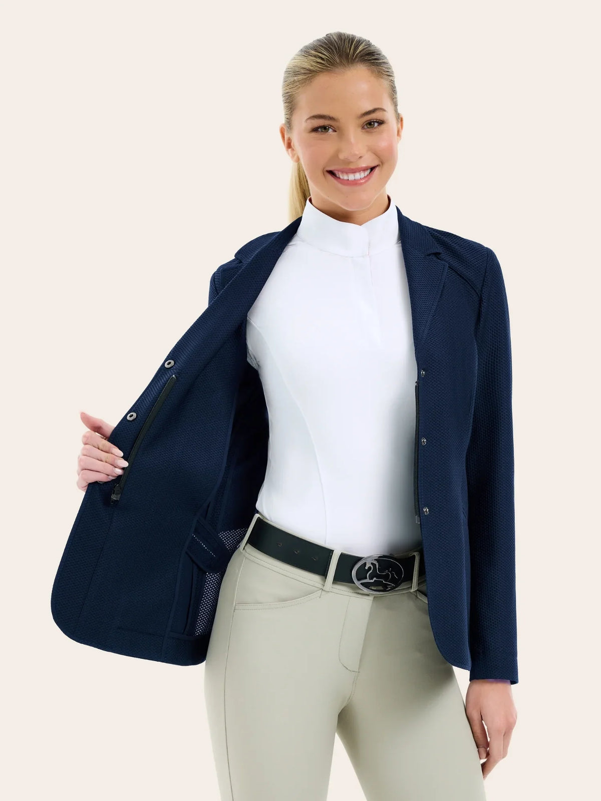 RJ Classics Addison Air Mesh Show Coat Navy