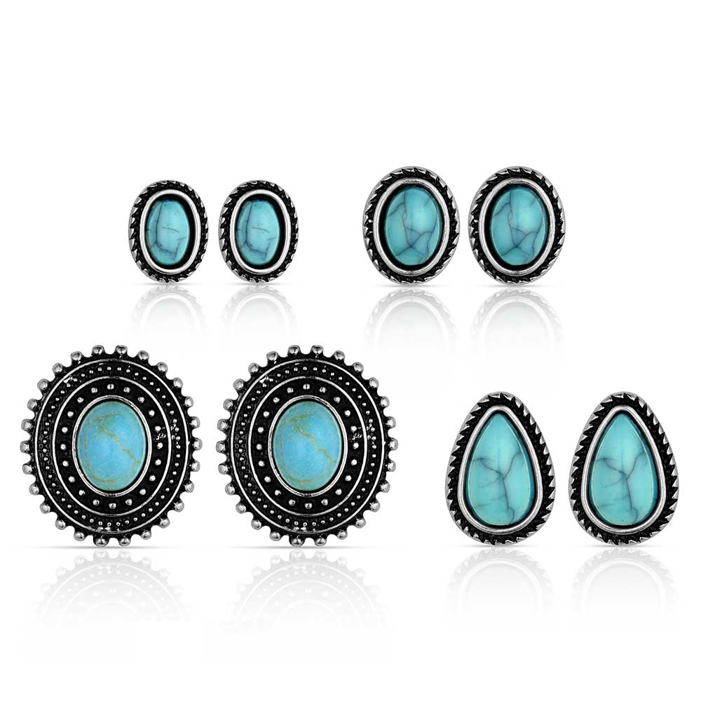 Attitude Turquoise Studs Earring Set