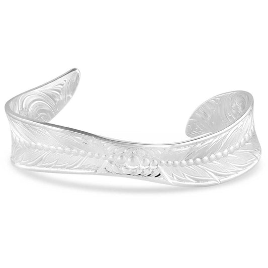 Montana American Made Curvy Feather Silver Bracelet