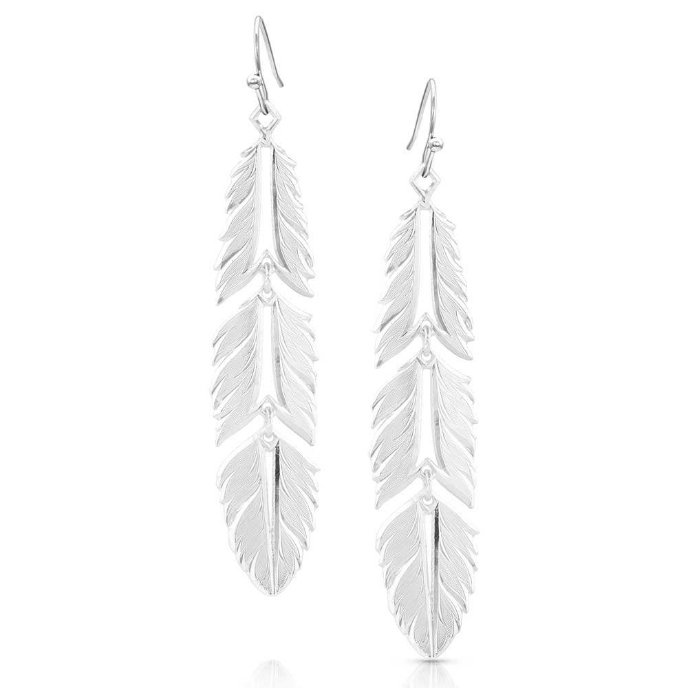 Montana 3 Piece Dangle Feather Earrings