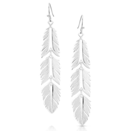 Montana 3 Piece Dangle Feather Earrings