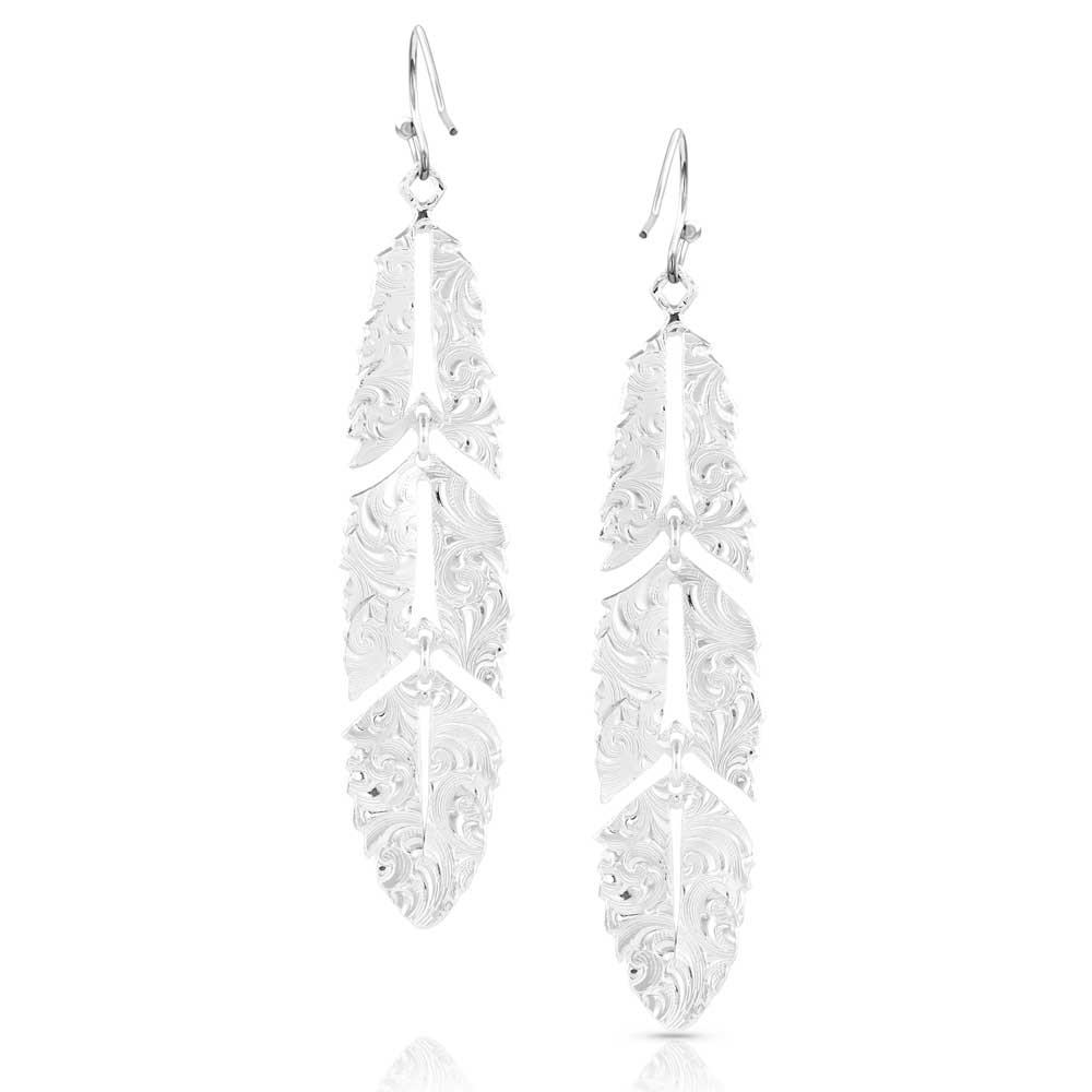 Montana 3 Piece Dangle Feather Earrings
