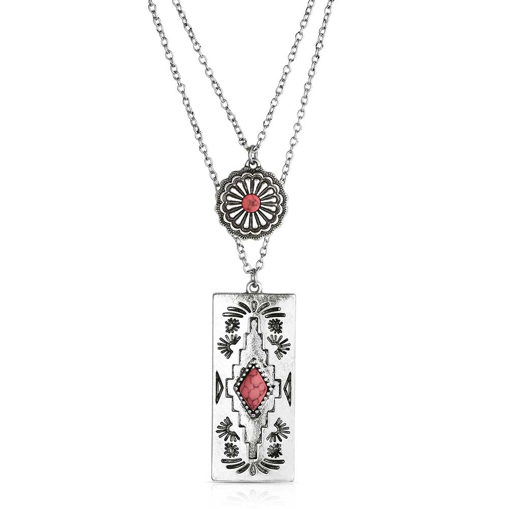 Attitude Bar B Pink Necklace