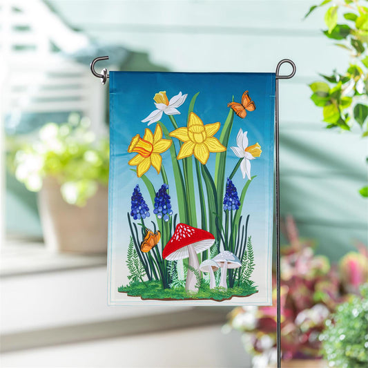 Evergreen Spring Floral Haven Applique Garden Flag