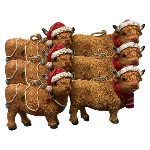 Pine Ridge Highland Cow Ornament