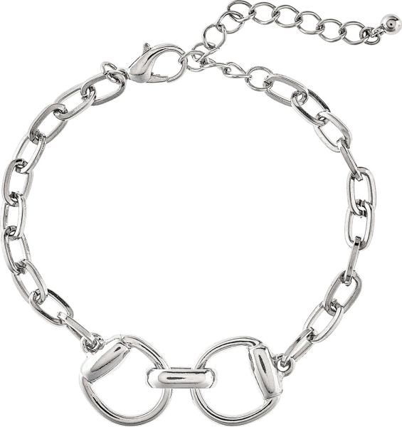 Rain Silver Riding Stirrup Link Bracelet