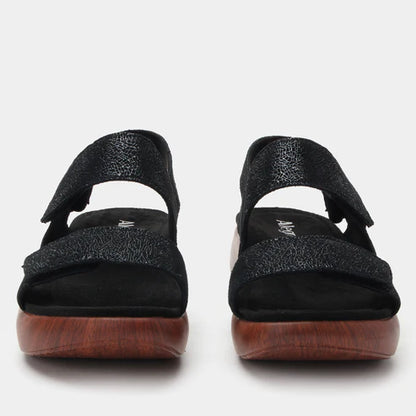 Alegria Bailee Crackle Black Sandal