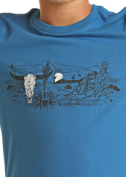 Rock & Roll Graphic Tee Royal Blue