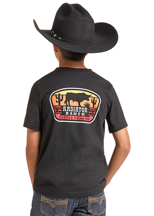 Rock & Roll Kids Dale Cattle Graphic T-Shirt Black