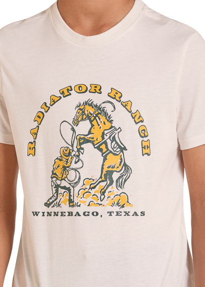 Rock & Roll Radiator Ranch Bronc T-Shirt Natural