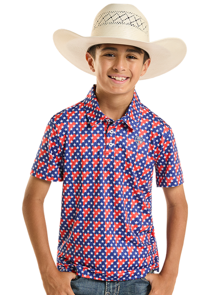 Rock & Roll Americano Printed Polo