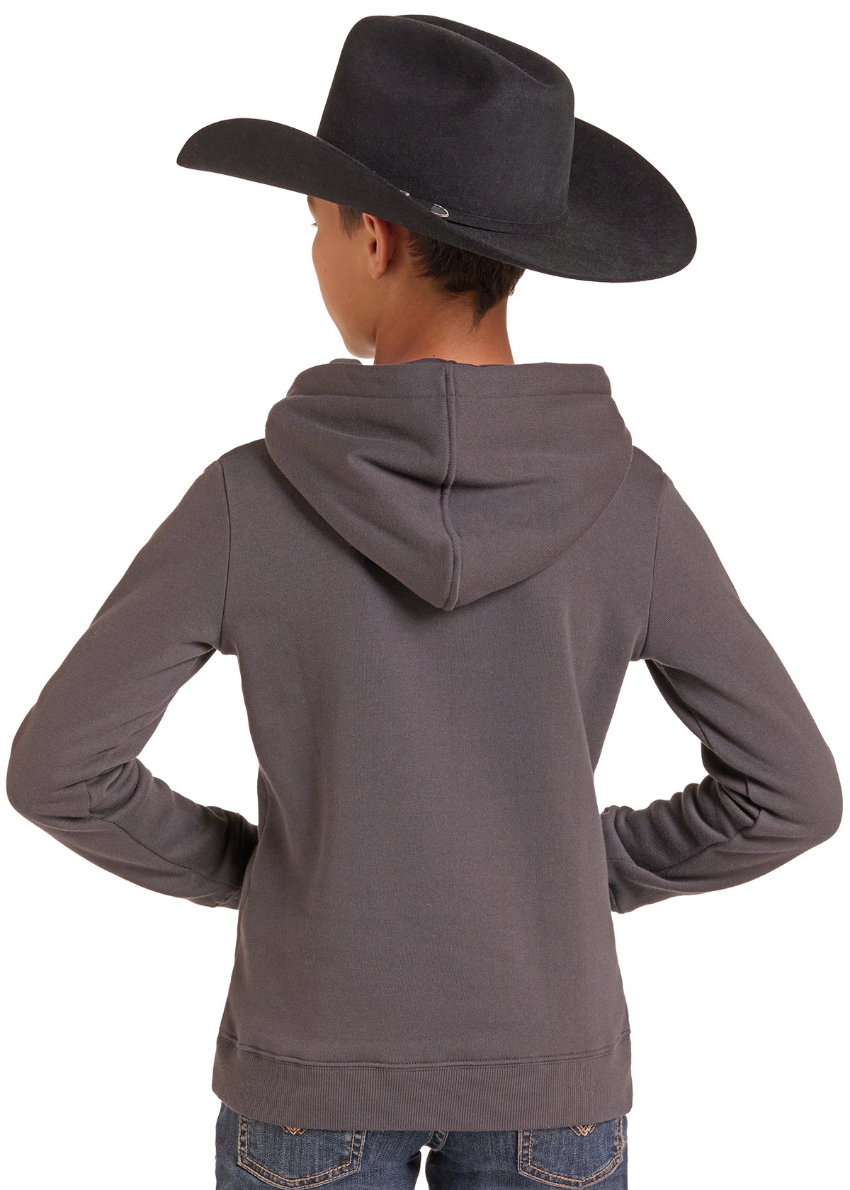Rock & Roll Saddle Up Hoodie Charcoal
