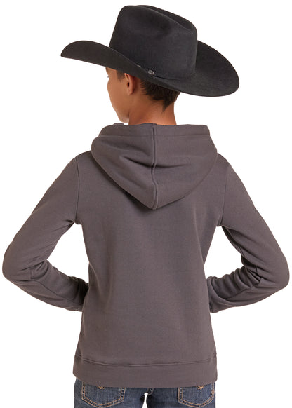 Rock & Roll Saddle Up Hoodie Charcoal