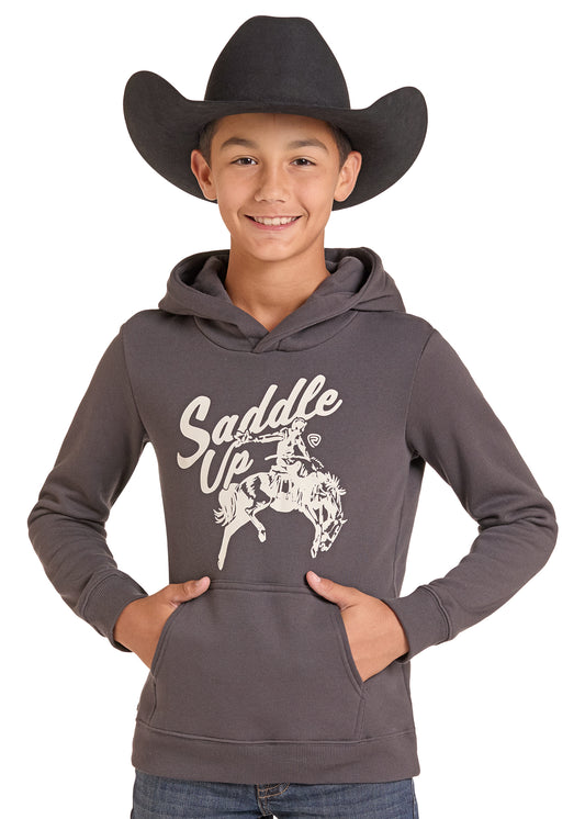 Rock & Roll Saddle Up Hoodie Charcoal