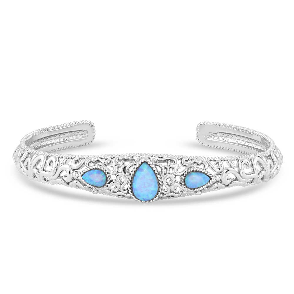 Montana Crystal Pools Silver Cuff Bracelet