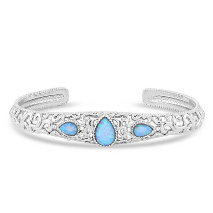 Montana Crystal Pools Silver Cuff Bracelet