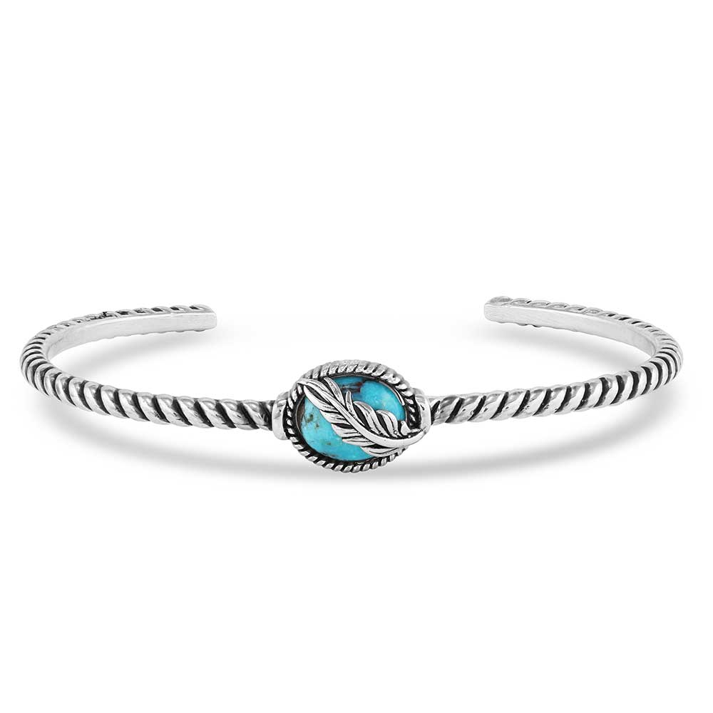 Montana World's Feather Turquoise Cuff Bracelet