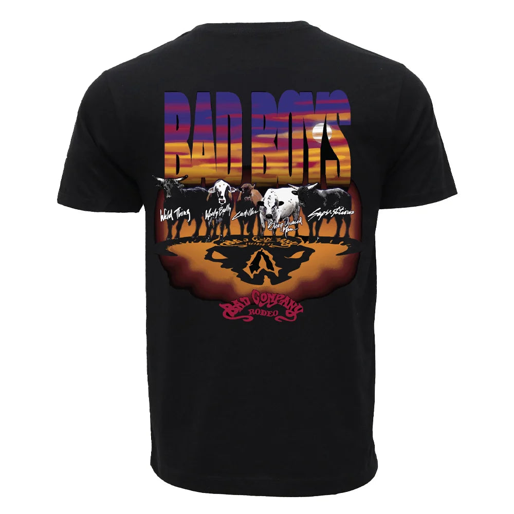 Hooey Bad Company T-shirt Black with Multi-Color Bad Boys Logo