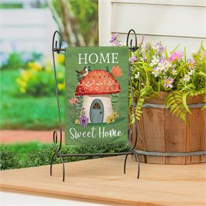 Evergreen Home Sweet Mushroom Home Burlap Garden Flag