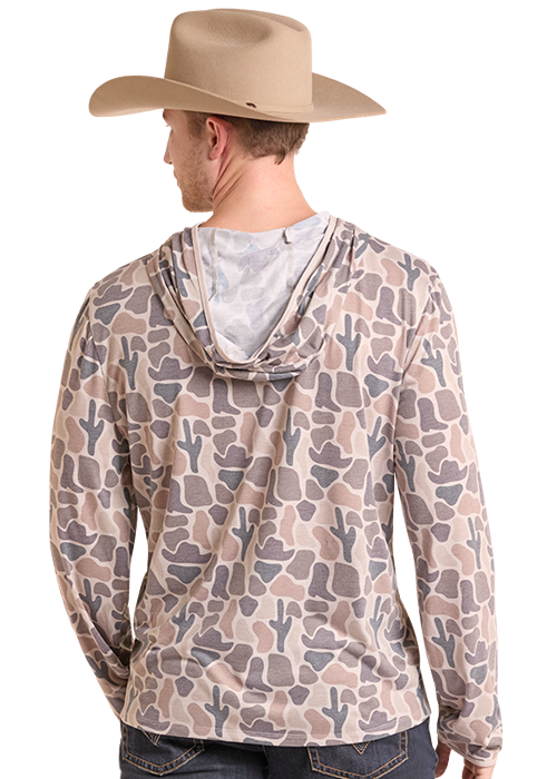 Rock & roll Camo Printed Hoodie T-Shirt