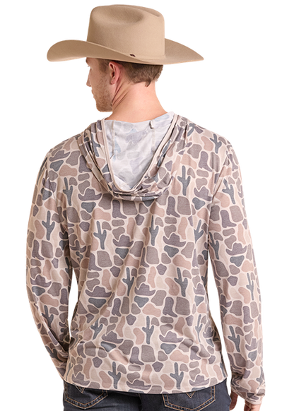 Rock & roll Camo Printed Hoodie T-Shirt