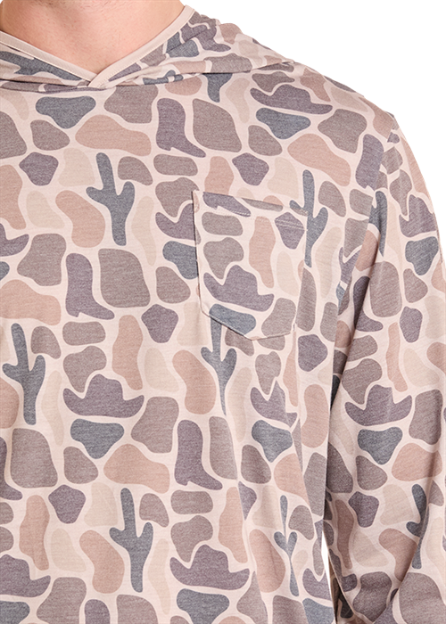 Rock & roll Camo Printed Hoodie T-Shirt