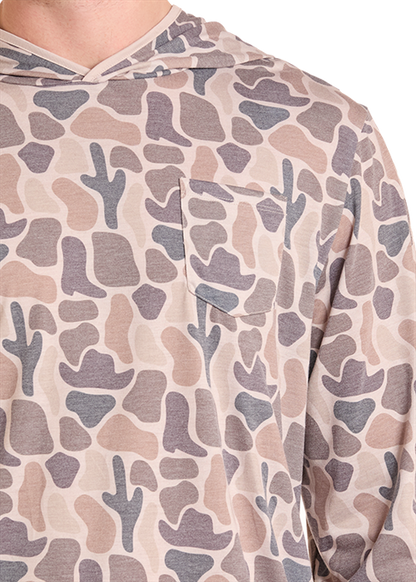 Rock & roll Camo Printed Hoodie T-Shirt