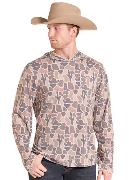 Rock & roll Camo Printed Hoodie T-Shirt