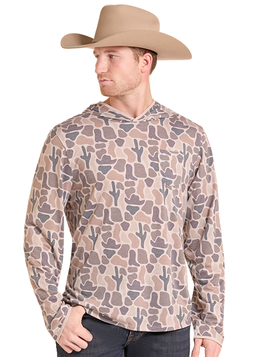 Rock & roll Camo Printed Hoodie T-Shirt