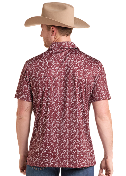 Rock & Roll College Game Day Polo Maroon