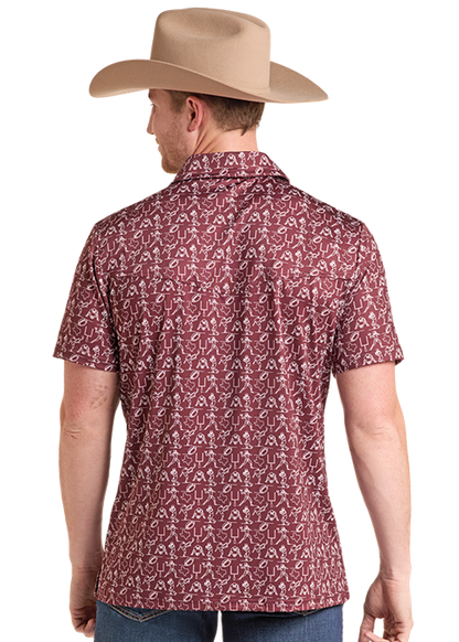 Rock & Roll College Game Day Polo Maroon