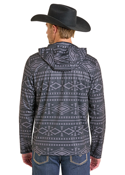 Panhandle Aztec Performance Hoodie Black