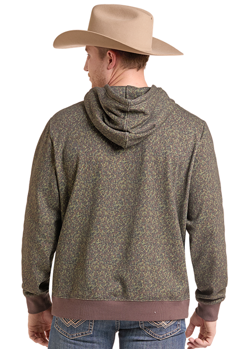Rock & Roll Camo Printed Graphic Hoodie