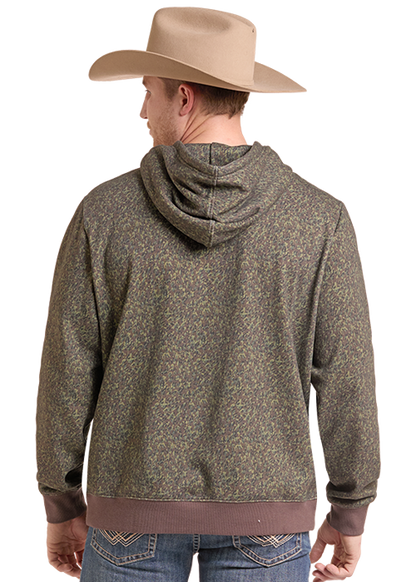 Rock & Roll Camo Printed Graphic Hoodie