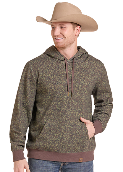 Rock & Roll Camo Printed Graphic Hoodie