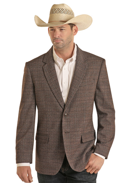Rock & Roll Brown Plaid Sport Coat