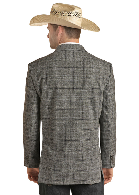 Rock & Roll Charcoal Plaid Sport Coat