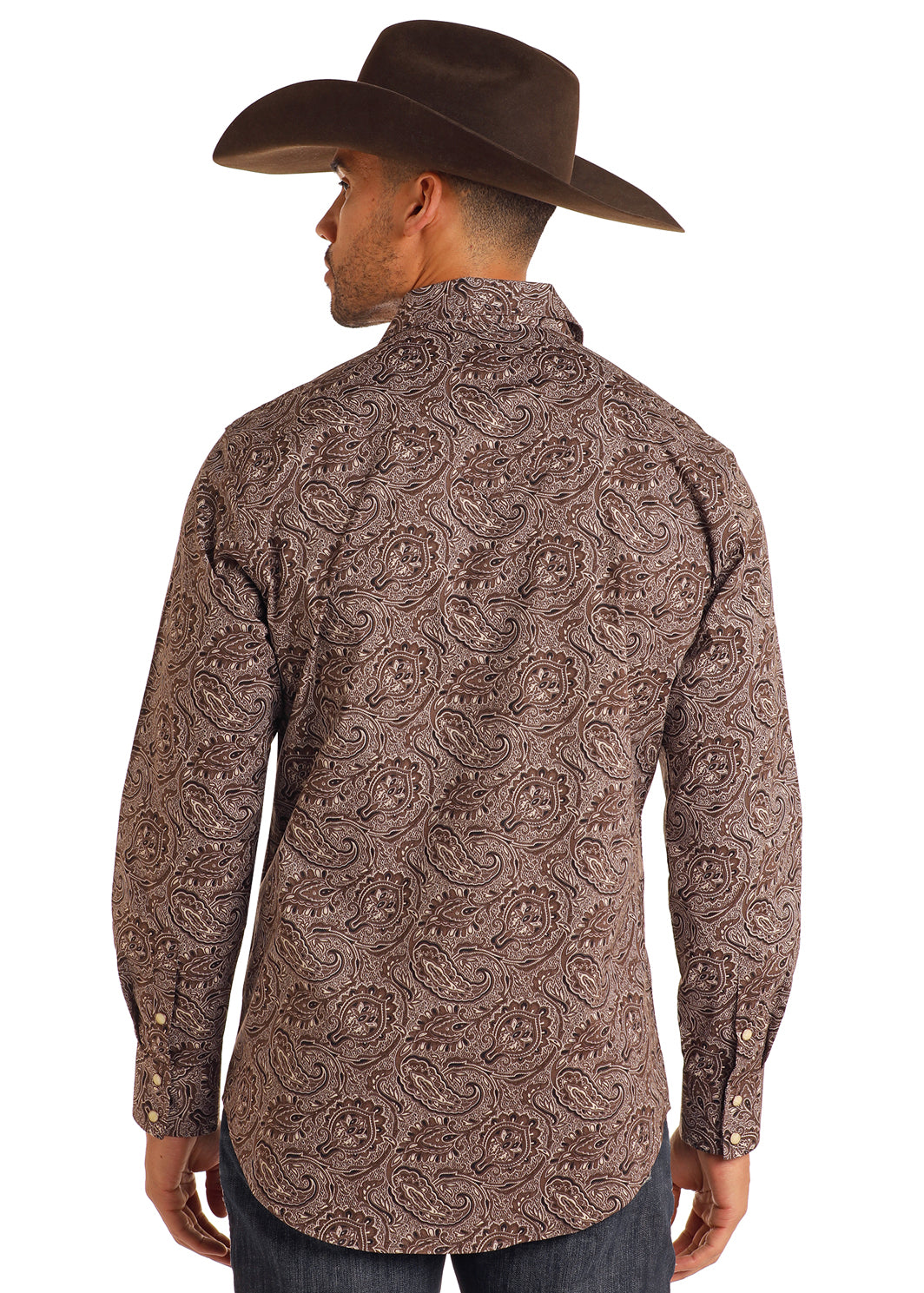 Rock & Roll Dark Brown Paisley Shirt