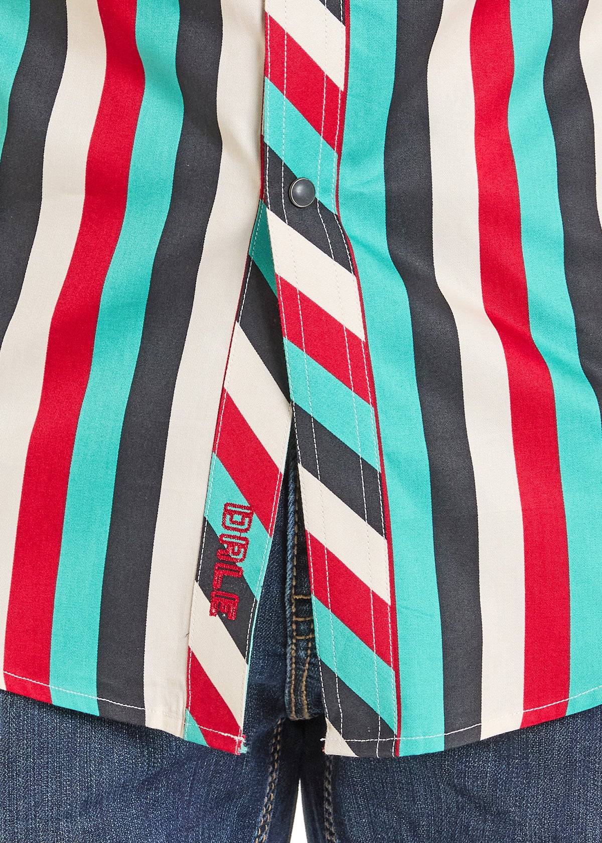 Rock & Roll Printed Stripe Twill Long Sleeve Snap Shirt