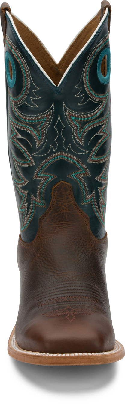 Justin Austin Dark Brown Wide Square