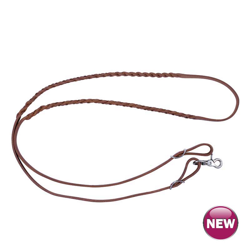 Cowboy Tack 3 Plait Adjustable Harness Barrel Rein