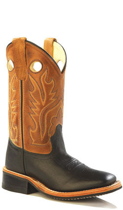 Old West Brown/Black Square Toe