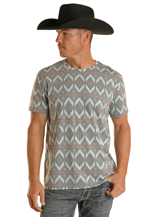 Rock & Roll Aztec Tee Indigo