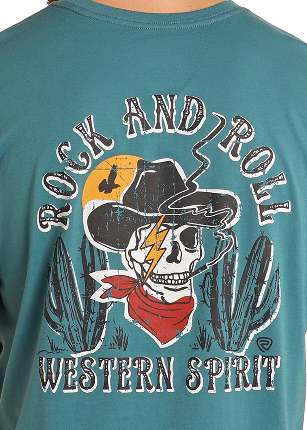 Rock & Roll Unisex Graphic Skull Tee Teal