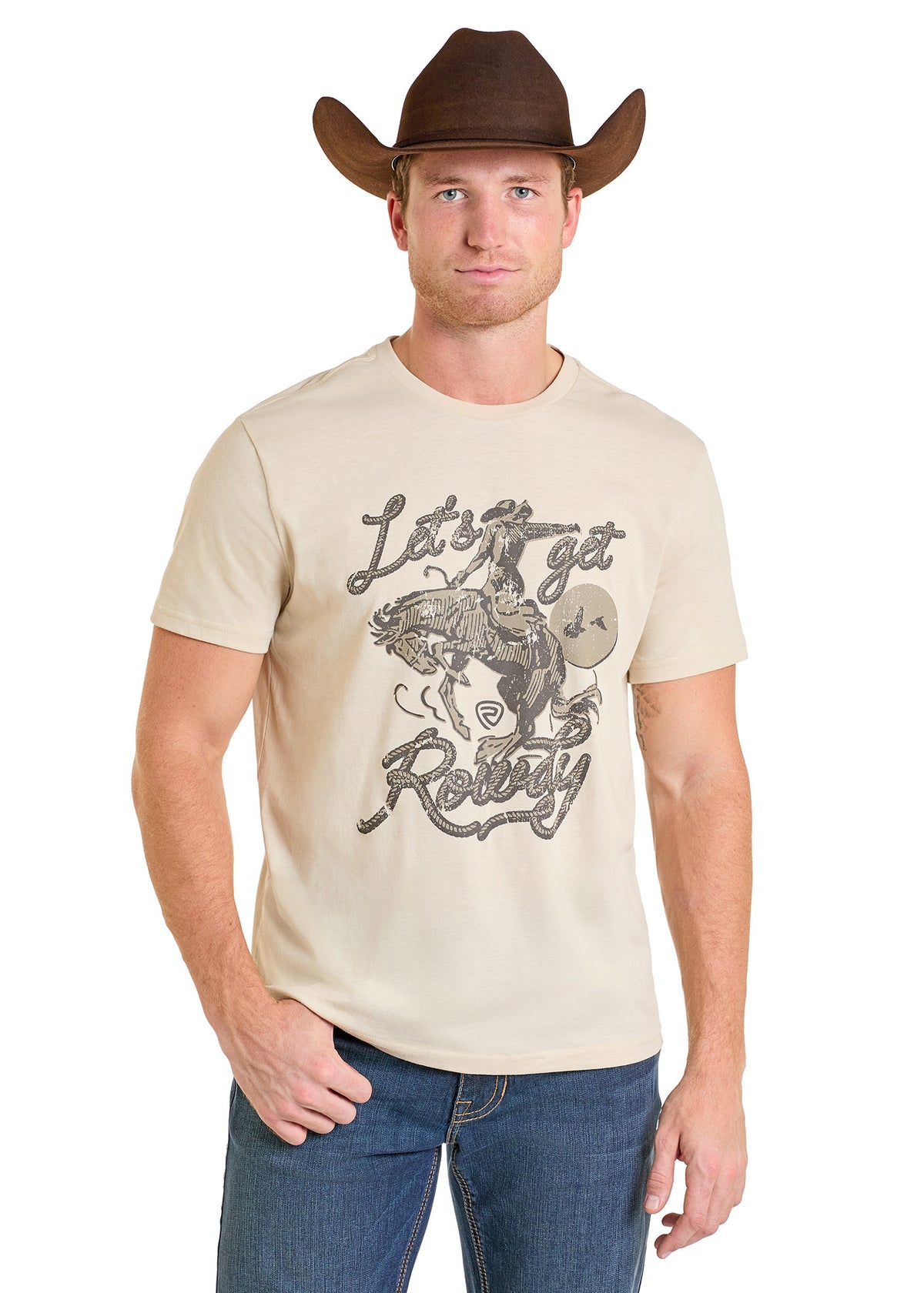 Rock & Roll Rowdy Graphic Tee Natural