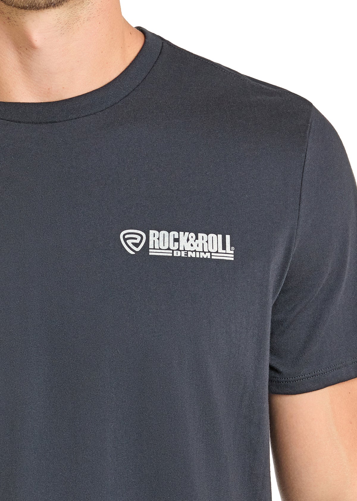 Rock & Roll Skull Graphic Tee Black
