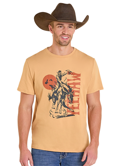 Rock & Roll Yeehaw Graphic Tee Tan